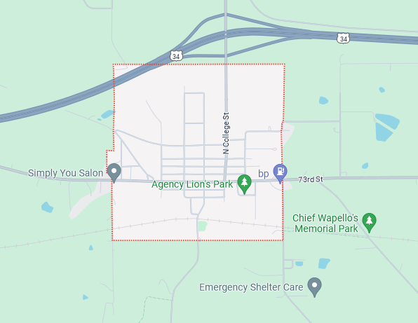 Agency, Iowa propane service area