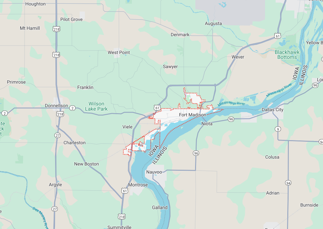 Fort Madison service area